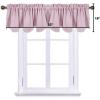 imageNICETOWN Blackout Tiers Window Valances  52 by 18 inches Blackout Curtains Pole Pocket KitchenBathroomLiving RoomBoys Bedroom Scalloped Valances Navy Blue 1 PairBaby Pink