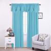 imageNICETOWN Blackout Tiers Window Valances  52 by 18 inches Blackout Curtains Pole Pocket KitchenBathroomLiving RoomBoys Bedroom Scalloped Valances Navy Blue 1 PairTeal Blue