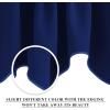 imageNICETOWN Blackout Tiers Window Valances  52 by 18 inches Blackout Curtains Pole Pocket KitchenBathroomLiving RoomBoys Bedroom Scalloped Valances Navy Blue 1 PairDark Blue