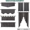 imageNICETOWN Blackout Tiers Window Valances  52 by 18 inches Blackout Curtains Pole Pocket KitchenBathroomLiving RoomBoys Bedroom Scalloped Valances Navy Blue 1 PairNavy