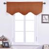 imageNICETOWN Blackout Tiers Window Valances  52 by 18 inches Blackout Curtains Pole Pocket KitchenBathroomLiving RoomBoys Bedroom Scalloped Valances Navy Blue 1 PairBurnt Orange