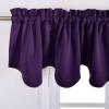 imageNICETOWN Blackout Tiers Window Valances  52 by 18 inches Blackout Curtains Pole Pocket KitchenBathroomLiving RoomBoys Bedroom Scalloped Valances Navy Blue 1 PairRoyal Purple