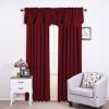 imageNICETOWN Blackout Tiers Window Valances  52 by 18 inches Blackout Curtains Pole Pocket KitchenBathroomLiving RoomBoys Bedroom Scalloped Valances Navy Blue 1 PairBurgundy Red