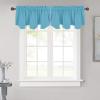 imageNICETOWN Blackout Tiers Window Valances  52 by 18 inches Blackout Curtains Pole Pocket KitchenBathroomLiving RoomBoys Bedroom Scalloped Valances Navy Blue 1 PairTeal Blue
