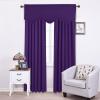 imageNICETOWN Blackout Tiers Window Valances  52 by 18 inches Blackout Curtains Pole Pocket KitchenBathroomLiving RoomBoys Bedroom Scalloped Valances Navy Blue 1 PairRoyal Purple