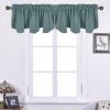 imageNICETOWN Blackout Tiers Window Valances  52 by 18 inches Blackout Curtains Pole Pocket KitchenBathroomLiving RoomBoys Bedroom Scalloped Valances Navy Blue 1 PairGreyish Blue