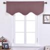 imageNICETOWN Blackout Tiers Window Valances  52 by 18 inches Blackout Curtains Pole Pocket KitchenBathroomLiving RoomBoys Bedroom Scalloped Valances Navy Blue 1 PairDry Rose