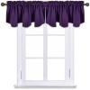 imageNICETOWN Blackout Tiers Window Valances  52 by 18 inches Blackout Curtains Pole Pocket KitchenBathroomLiving RoomBoys Bedroom Scalloped Valances Navy Blue 1 PairRoyal Purple