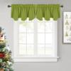 imageNICETOWN Blackout Tiers Window Valances  52 by 18 inches Blackout Curtains Pole Pocket KitchenBathroomLiving RoomBoys Bedroom Scalloped Valances Navy Blue 1 PairFresh Green