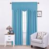 imageNICETOWN Blackout Tiers Window Valances  52 by 18 inches Blackout Curtains Pole Pocket KitchenBathroomLiving RoomBoys Bedroom Scalloped Valances Navy Blue 1 PairTeal Blue