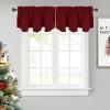imageNICETOWN Blackout Tiers Window Valances  52 by 18 inches Blackout Curtains Pole Pocket KitchenBathroomLiving RoomBoys Bedroom Scalloped Valances Navy Blue 1 PairBurgundy Red