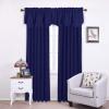 imageNICETOWN Blackout Tiers Window Valances  52 by 18 inches Blackout Curtains Pole Pocket KitchenBathroomLiving RoomBoys Bedroom Scalloped Valances Navy Blue 1 PairDark Blue
