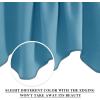 imageNICETOWN Blackout Tiers Window Valances  52 by 18 inches Blackout Curtains Pole Pocket KitchenBathroomLiving RoomBoys Bedroom Scalloped Valances Navy Blue 1 PairTeal Blue