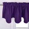 imageNICETOWN Blackout Tiers Window Valances  52 by 18 inches Blackout Curtains Pole Pocket KitchenBathroomLiving RoomBoys Bedroom Scalloped Valances Navy Blue 1 PairRoyal Purple