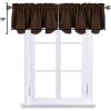 imageNICETOWN Blackout Tiers Window Valances  52 by 18 inches Blackout Curtains Pole Pocket KitchenBathroomLiving RoomBoys Bedroom Scalloped Valances Navy Blue 1 PairToffee Brown