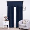 imageNICETOWN Blackout Tiers Window Valances  52 by 18 inches Blackout Curtains Pole Pocket KitchenBathroomLiving RoomBoys Bedroom Scalloped Valances Navy Blue 1 PairNavy