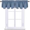 imageNICETOWN Blackout Tiers Window Valances  52 by 18 inches Blackout Curtains Pole Pocket KitchenBathroomLiving RoomBoys Bedroom Scalloped Valances Navy Blue 1 PairStone Blue