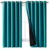 imageNICETOWN Peacock Teal 100 Blackout Lined Curtains 2 Thick Layers Completely Blackout Window Treatment Thermal Insulated Drapes for KitchenBedroom 1 Pair 70quot Width x 63quot Length Each Panel