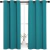 imageNICETOWN Room Darkening Curtains 45 inch Length 2 Panels Thermal Insulated Grommet Blackout Curtains for Modern Casual Elegant Bedroom Kids Room Theme Decoration Peacock Teal 2 Pieces W34