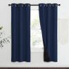 imageNICETOWN 100 Blackout Curtain Set Thermal Insulated ampamp Energy Efficiency Window Draperies for Guest Room Full Shading Panels for Shift Worker and Light Sleepers Navy Blue 37W x 70L 2 PCs