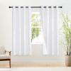 imageNICETOWN 100 Blackout Curtains 72 inches Long with Thermal Insulated White Liner 52quot W x 72quot L Set of 2 Thermal Insulated Privacy Window Treatment for Kitchen 1 Panel Pure White