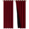 imageNICETOWN 100 Blackout Curtains with Black Liner Backing Thermal Insulated Curtains for Living Room Noise Reducing Drapes for Christmas Burgundy Red 70 inches x 84 inches Per Panel Set of 2