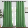 imageNICETOWN Bedroom Curtain Room Darkening Drapery 102 inches Length  Home Fashion Thermal Insulated Grommet Room Darkening Curtain for Living Room Froest Green 1 Panel 52 x 102 inches