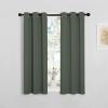 imageNICETOWN Blackout Curtain Panels for Living Room Thermal Insulated Solid Grommet Top Blackout DraperiesDrapes for Christmas Window Dark Mallard 1 Pair 29 x 45 inches