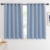 imageNICETOWN Blackout Curtains 54 Inches Long Thermal Insulated Room Darkening Curtains for Bedroom Window Treatment Drapes for Living Room Nursery W66 x L54 Inch Vintage Blue 1 Panel
