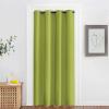 imageNICETOWN Blackout Doorway Curtain Drape 78 inch Long  Grommet Noise Reducing Thermal Insulated Solid Modern Window Treatments for Bedroom Closet 1 Panel 52 x 78 Inch Fresh Green