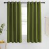 imageNICETOWN Blackout Short Curtain 63 inches Long for Windows Thermal Insulated Curtain Grommet Room Darkening Window Treatment for BedroomLiving Room 1 Panel W46 x L63 Olive Green