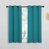 imageNICETOWN Room Darkening Curtains 45 inch Length 2 Panels Thermal Insulated Grommet Blackout Curtains for Modern Casual Elegant Bedroom Kids Room Theme Decoration Peacock Teal 2 Pieces W34
