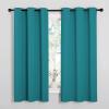 imageNICETOWN Room Darkening Curtains 63 inch Length 2 Panels Thermal Insulated Grommet Blackout Curtains for Modern Casual Elegant Bedroom Kids Room Theme Decoration Peacock Teal 2 Pieces W42