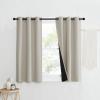 imageNICETOWN Natural 100 Blackout Lined Curtains 1 Pair 37quot Width x 40quot Length Each Panel 2 Thick Layers Narrow Wide Window Treatment Panels Thermal Insulated Drapes for Kitchen Small Window