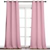 imageNICETOWN Patio Glass Door Blackout Curtains for BedroomLiving Room Privacy Panel Drapes for Dining Room and Guest Room Crystal Pink 42 inches Wide x 90 inches Long 1 Pair