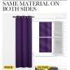 imageNICETOWN Purple Blackout Curtains 96 inches Long Niose Reducing and Thermal Insulated Room Darkening Curtains for Girls Bedroom Living Room Window Decoration 55 inches Wide 2 Panels