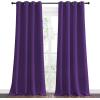 imageNICETOWN Purple Blackout Curtains 96 inches Long Niose Reducing and Thermal Insulated Room Darkening Curtains for Girls Bedroom Living Room Window Decoration 55 inches Wide 2 Panels