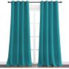 imageNICETOWN Room Darkening Curtains 96 inch Length 2 Panels Thermal Insulated Grommet Blackout Curtains for Modern Casual Elegant Bedroom Kids Room Theme Decoration Peacock Teal 2 Pieces W55