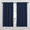 imageNICETOWN Blackout Draperies Curtains All Season Thermal Insulated Solid Grommet Top Blackout CurtainsDrapes for Kids Room Navy 1 Pair 55 x 68 inches