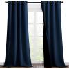 imageNICETOWN Moroccan Blue Full Shade Curtain Panels Pair of Thermal Insulated ampamp Energy Efficiency Blackout Drapes for Living Room Windows Lined Silky Performance Window Dressing 46quot Wide x 90quot Long