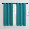 imageNICETOWN Room Darkening Curtains 50 inch Length 2 Panels Thermal Insulated Grommet Blackout Curtains for Modern Casual Elegant Bedroom Kids Room Theme Decoration Peacock Teal 2 Pieces W42