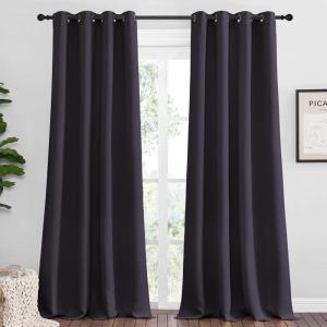 imageNICETOWN Greyish Purple Blackout Curtains 120 inches Length for Living Room 2 Panels 55quot Wide Thermal Insulated Long Drapes for Large Window