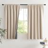 imageNICETOWN Cream Linen 100 Blackout Curtains 2 Panels Set 52 x 80 Inches Rod Pocket Style Thermal Insulated Room Darkening Drapes for Bedroom Living Room Nursery Modern Farmhouse DecorCream