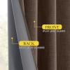 imageNICETOWN Cream Linen 100 Blackout Curtains 2 Panels Set 52 x 80 Inches Rod Pocket Style Thermal Insulated Room Darkening Drapes for Bedroom Living Room Nursery Modern Farmhouse DecorCoffee