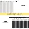 imageNICETOWN Cream Linen 100 Blackout Curtains 2 Panels Set 52 x 80 Inches Rod Pocket Style Thermal Insulated Room Darkening Drapes for Bedroom Living Room Nursery Modern Farmhouse DecorGreyish White