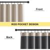 imageNICETOWN Cream Linen 100 Blackout Curtains 2 Panels Set 52 x 80 Inches Rod Pocket Style Thermal Insulated Room Darkening Drapes for Bedroom Living Room Nursery Modern Farmhouse DecorNatural
