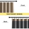 imageNICETOWN Cream Linen 100 Blackout Curtains 2 Panels Set 52 x 80 Inches Rod Pocket Style Thermal Insulated Room Darkening Drapes for Bedroom Living Room Nursery Modern Farmhouse DecorBurlap