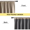 imageNICETOWN Cream Linen 100 Blackout Curtains 2 Panels Set 52 x 80 Inches Rod Pocket Style Thermal Insulated Room Darkening Drapes for Bedroom Living Room Nursery Modern Farmhouse DecorBurlap
