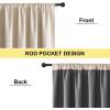 imageNICETOWN Cream Linen 100 Blackout Curtains 2 Panels Set 52 x 80 Inches Rod Pocket Style Thermal Insulated Room Darkening Drapes for Bedroom Living Room Nursery Modern Farmhouse DecorCream
