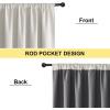 imageNICETOWN Cream Linen 100 Blackout Curtains 2 Panels Set 52 x 80 Inches Rod Pocket Style Thermal Insulated Room Darkening Drapes for Bedroom Living Room Nursery Modern Farmhouse DecorSnowbound